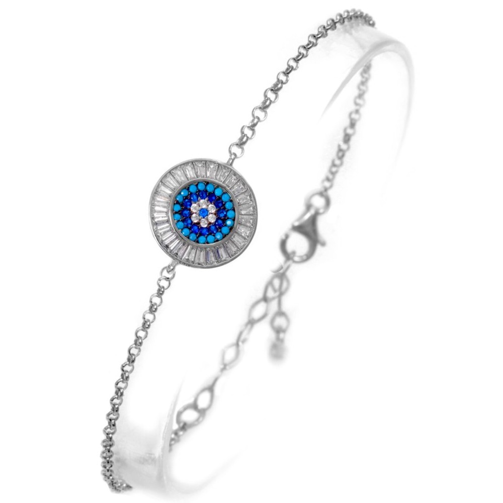 Evil Eye Baguette Bracelet